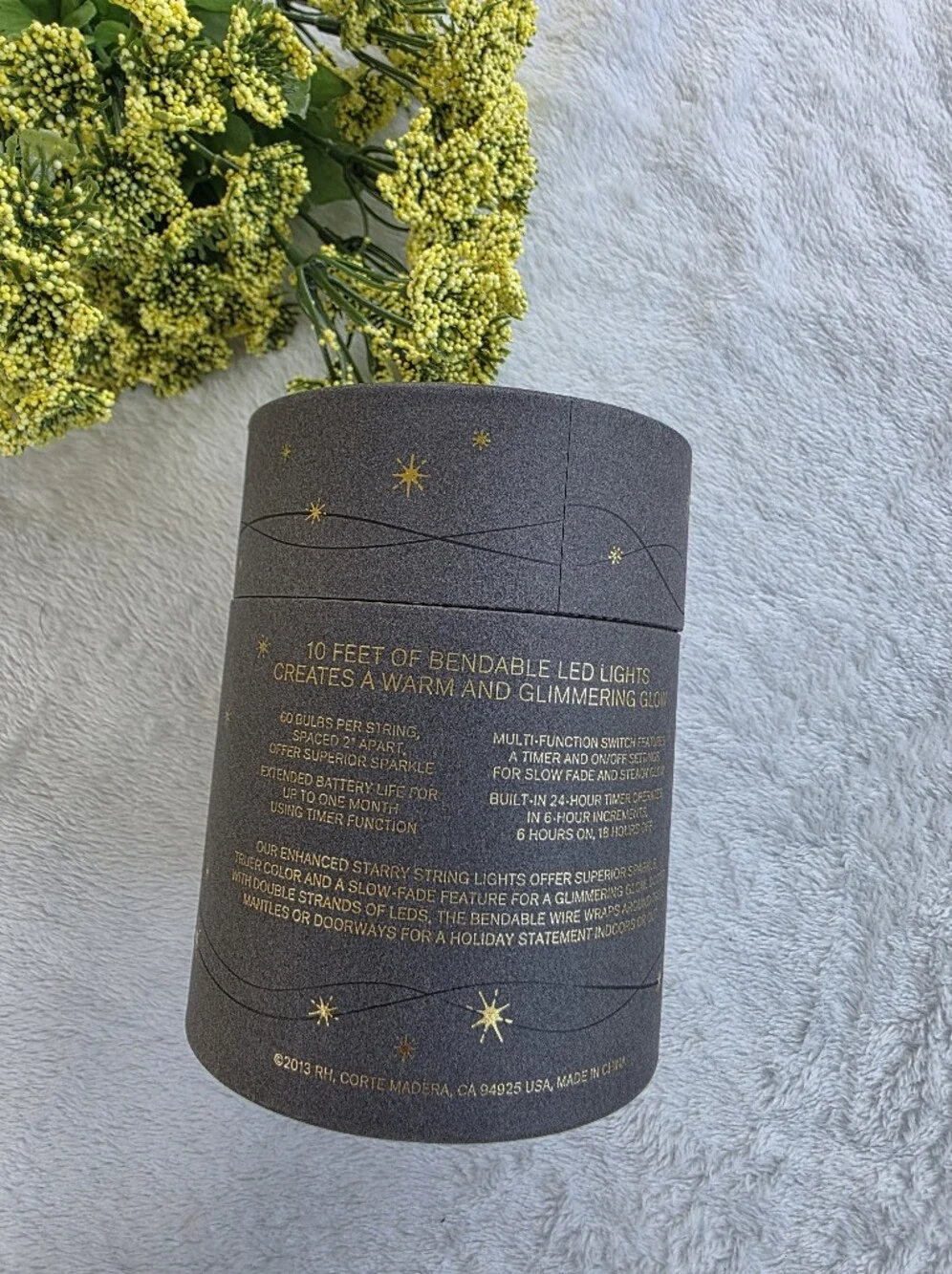 RESTORATION HARDWARE 10ft Gold Starry Lights